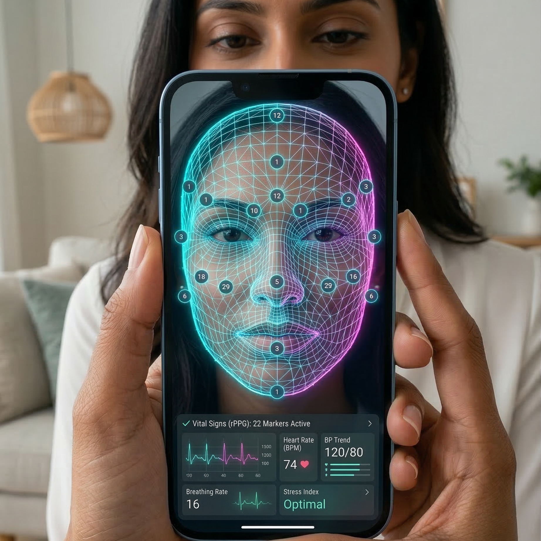 Vital Wave : 30-Second AI Health & Stress Scan